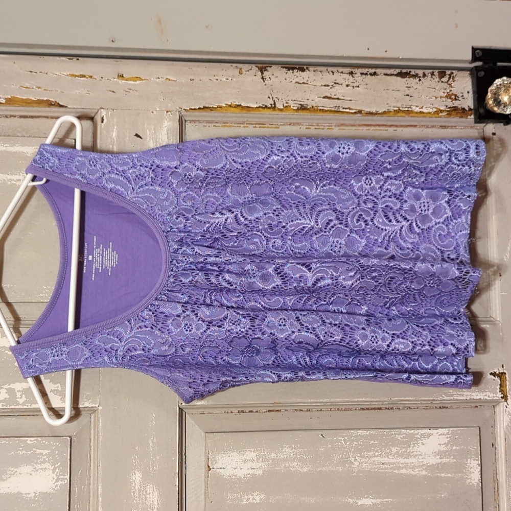 Women's New York & Company Lace scoop neck Tank